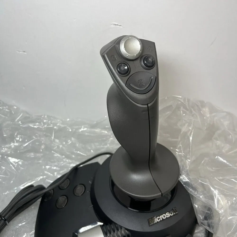 New Unused Microsoft SideWinder Precision 2 USB Joystick Complete W Manual Disc
